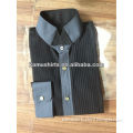 Black tuxedo shirts men, snap button new design shirts for man